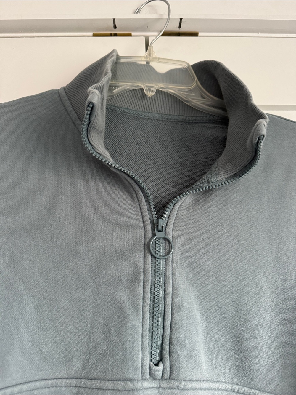 Vuori Sedona Rib Half Zip in Smoke Blue - Picture 3 of 7